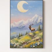 Large-Scale Wall Art – Chasing Dreams Deer Shadow（1）
