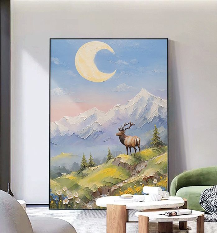 Large-Scale Wall Art – Chasing Dreams Deer Shadow（1）