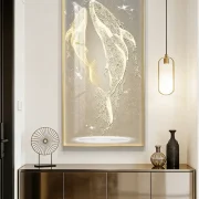 Large-Sized Whale-Themed Modern Minimalist High-End Entryway Wall Art