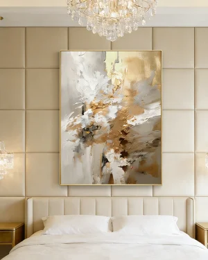 Large Gold Leaf Abstract Wall Art