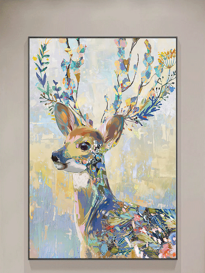 Floral Stag: Whispers of the Wild