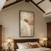 extra large neutral wall art – abstract entryway decorative painting