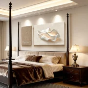 Light Luxury 3D Wavy Wall Art for Contemporary European Home
