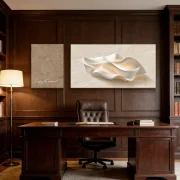 Light Luxury 3D Wavy Wall Art for Contemporary European Home
