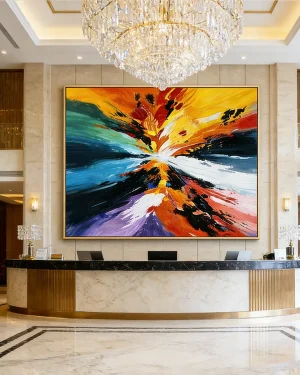 Color Surge: Abstract Dynamism