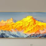 arge-Scale Impasto Mountain Decor