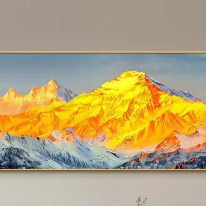arge-Scale Impasto Mountain Decor