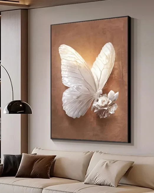 Large-Scale Rose-Accented Tactile Decor