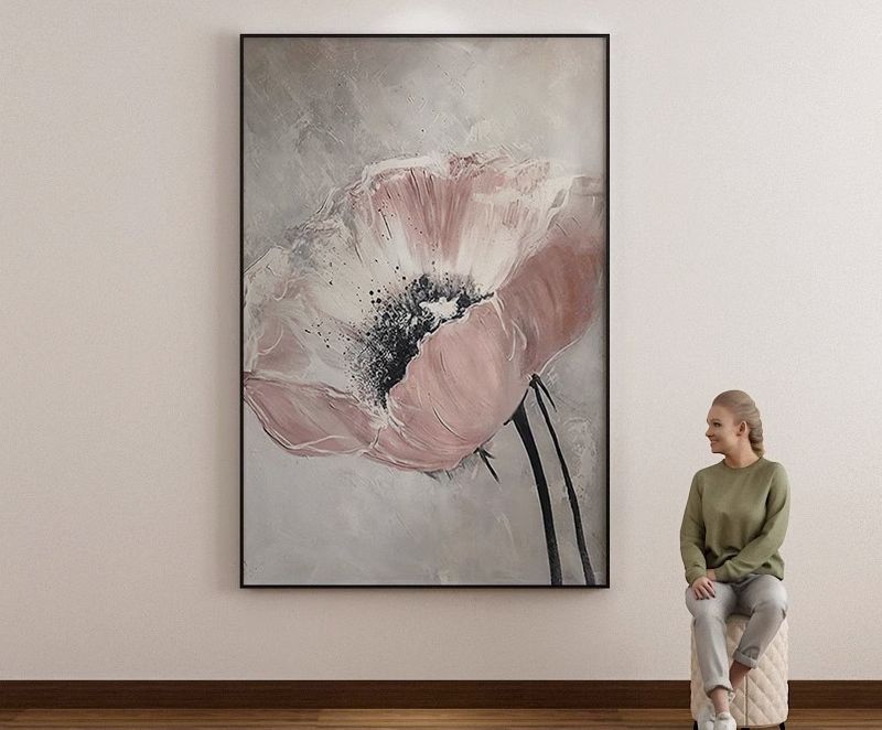 Large-Scale Floral Abstract Wall Art