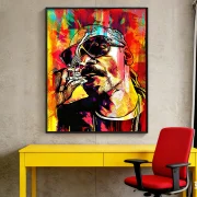 Retro Pop Art Bold Lips Wall Decor