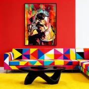 Retro Pop Art Bold Lips Wall Decor