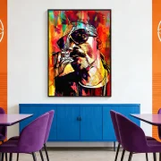 Retro Pop Art Bold Lips Wall Decor