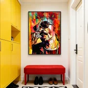 Retro Pop Art Bold Lips Wall Decor