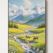 Large-Scale Wall Art- Chasing Dreams Deer Shadow（2）