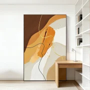 Abstract Earth Tone Landscape Flow