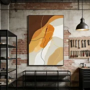 Abstract Earth Tone Landscape Flow