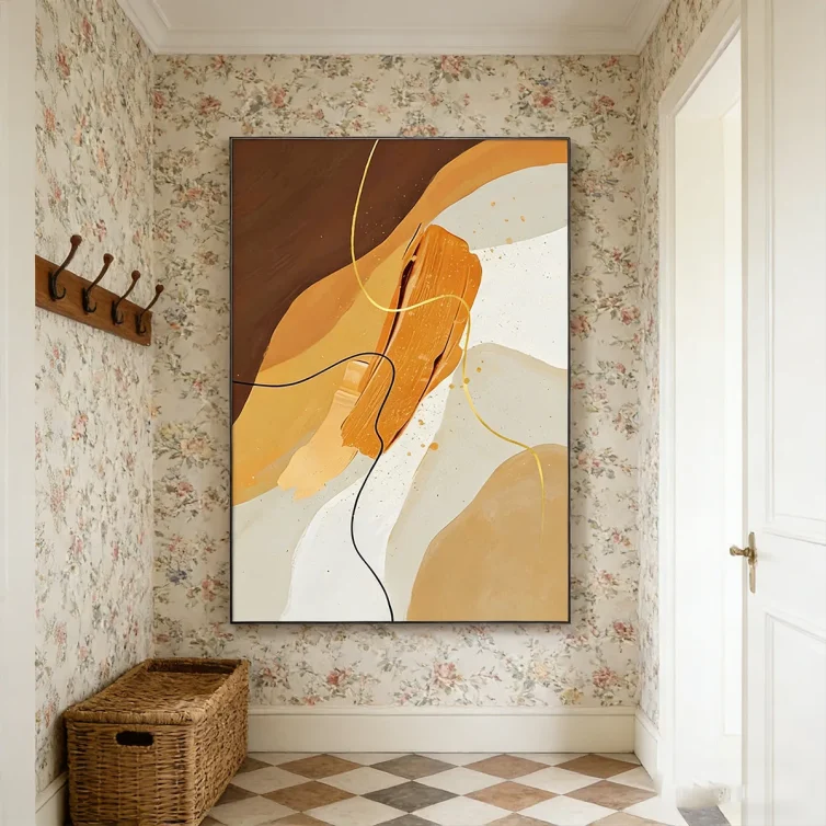 Abstract Earth Tone Landscape Flow