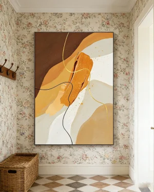 Abstract Earth Tone Landscape Flow