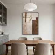 Neutral Abstract Wall Art – Modern Farmhouse Living Room Decor