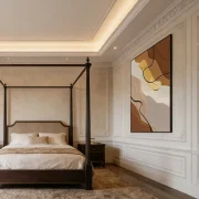 Oversized Neutral Abstract Canvas Wall Art for Large Living Room