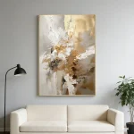 Large Gold Leaf Abstract Wall Art