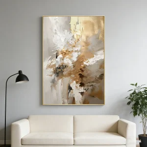 Large Gold Leaf Abstract Wall Art