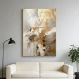 Large Gold Leaf Abstract Wall Art