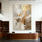Large Gold Leaf Abstract Wall Art