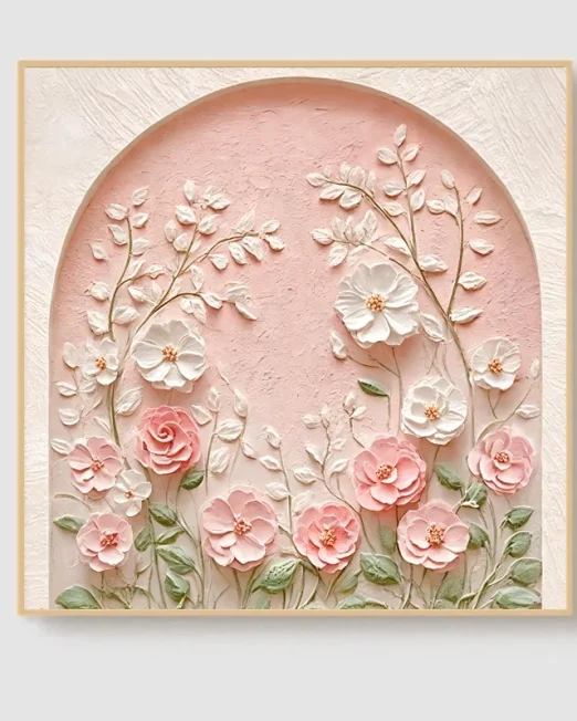 Large-Scale Romantic Sculpted Flower Decor