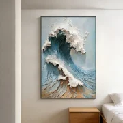 Large Abstract Wall Art in Contemporary Office