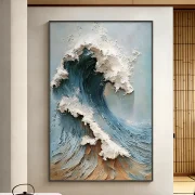 Large Abstract Wall Art in Contemporary Office