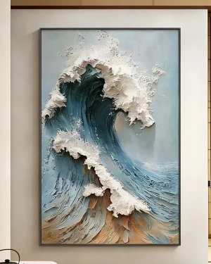 Large Abstract Wall Art in Contemporary Office