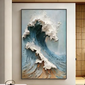 Large Abstract Wall Art in Contemporary Office