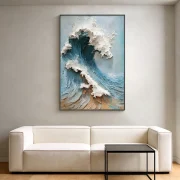 Large Abstract Wall Art in Contemporary Office