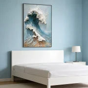 Large Abstract Wall Art in Contemporary Office