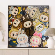 Labubu Cute Healing Collage Wall Art