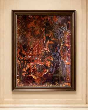 Luxury Earth Tones Ferrous Rock Wall Decor for Hotel Lobby