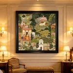 Wall Art for Hotel Lobby Corridor with Black Aluminum Frame Hotel Corridor Wall Decor